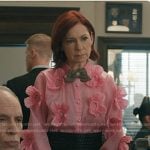 Elsbeth’s pink floral applique blouse on Elsbeth