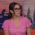 Savannah’s pink printed v-neck dress on NBC News Daily