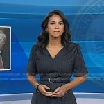 Laura’s pinstripe v-neck dress on Today
