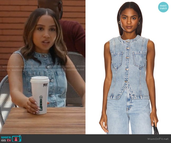 Pistola Gia Fitted Collar Vest worn by May Grant (Corinne Massiah) on 9-1-1