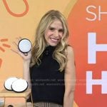 Dr. Marnie Nussbaum’s black sleeveless turtleneck and plaid mini skirt on Today