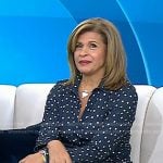 Hoda’s navy polka dot shirtdress on Today