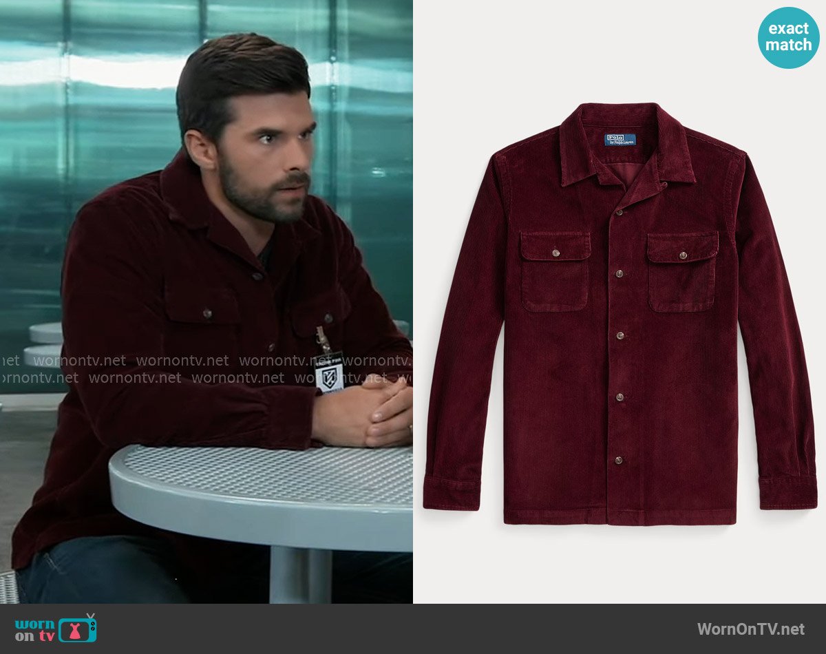 Polo Ralph Lauren Wide Wale Corduroy Sport Shirt worn by Harrison Chase (Josh Swickard) on General Hospital