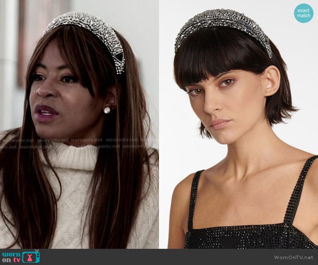 Prada Crystal-embellished Headband worn by Mary Cosby on The Real Housewives of Salt Lake City