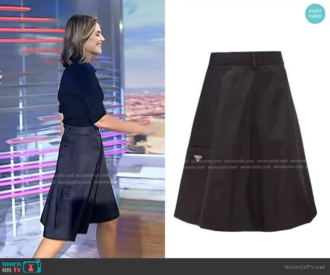 Prada Nylon Gabardine Skirt worn by Savannah Guthrie on Today