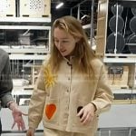 Georgia Haseldine’s beige sun print jacket and pants on Today