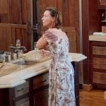 Debbie’s printed dress on The Golden Bachelor