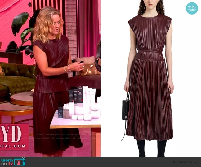 Proenza Schouler White Label Lyra Top in Faux Leather worn by Sara Haines on The View