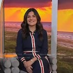 Adrianna’s brown ankle strap platform pumps on Today