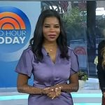 Dr. Michelle Henry’s purple gathered dress on Today