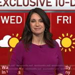 Maria's purple 3/4 sleeve dress on Today