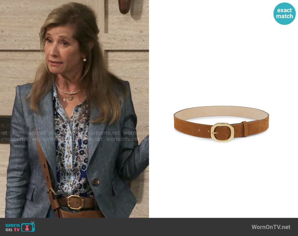 Rag and Bone Audrey Belt worn by Charlotte (Nancy Travis) on Shifting Gears