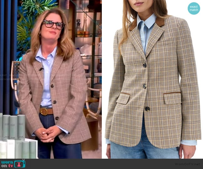 Rag and Bone Evia Plaid Wool Blend Blazer worn by Annie Jackson on The View