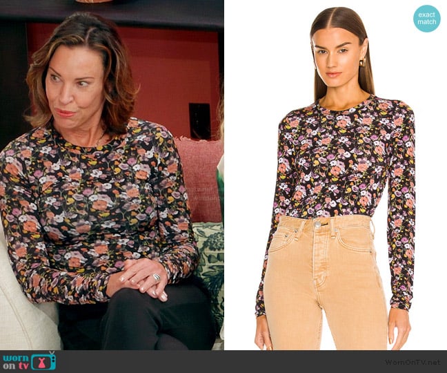 Rag and Bone Sabeen Long Sleeve Top worn by Debbie Siebers on The Golden Bachelor