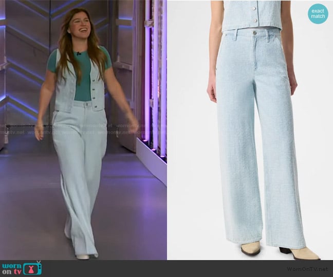 Rag and Bone Sofie High Rise Tailored Trouser Jeans worn by Kelly Clarkson on The Kelly Clarkson Show