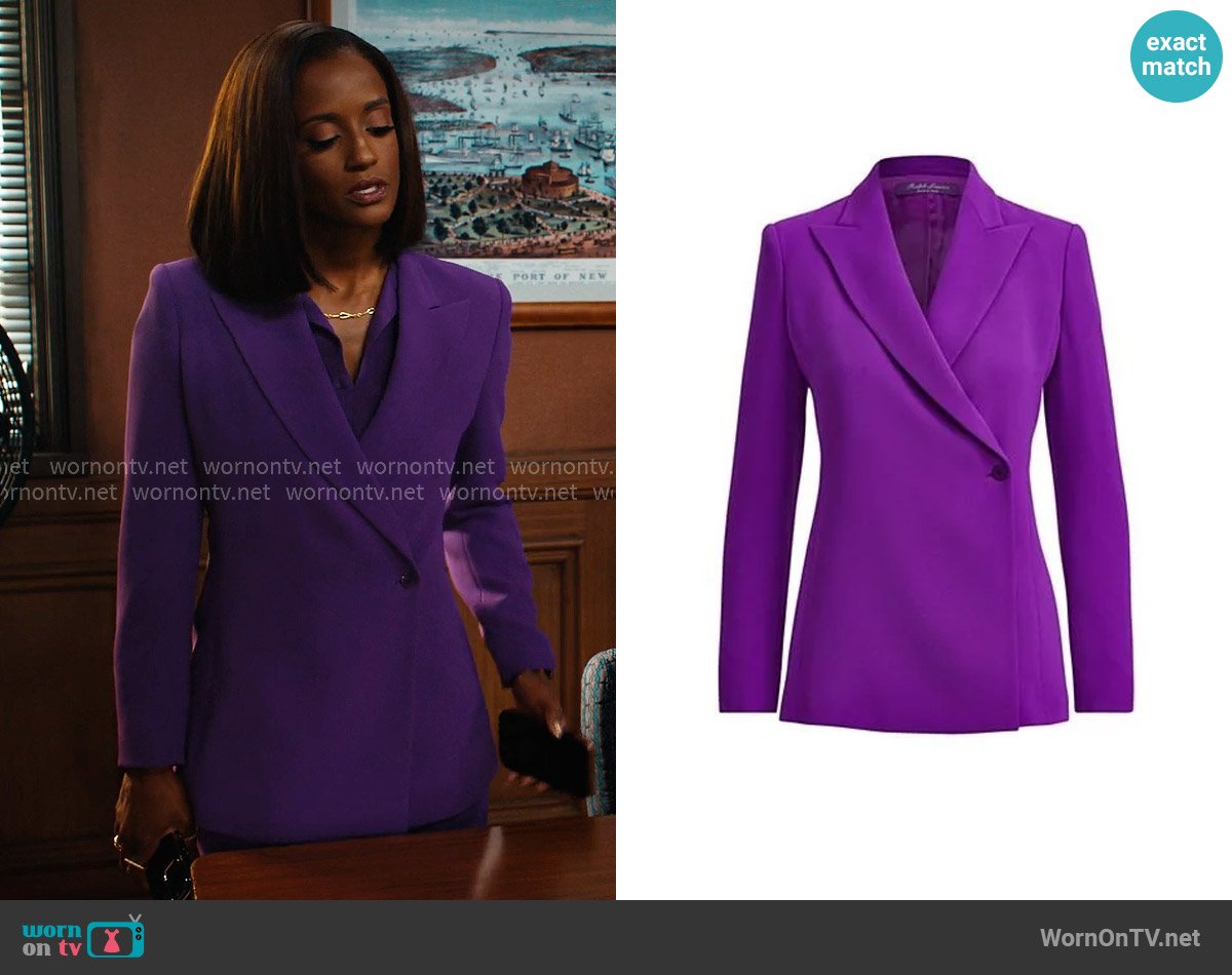 Ralph Lauren Belinda Side Button Blazer worn by Olympia (Skye P. Marshall) on Matlock