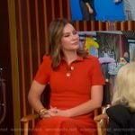 Rebecca’s orange polo dress on Good Morning America