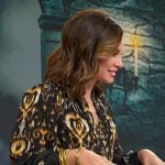 Rebecca’s black leather belt on Good Morning America