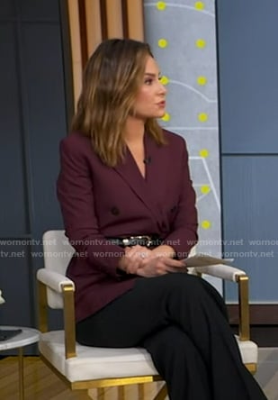 Rebecca’s burgundy blazer on Good Morning America