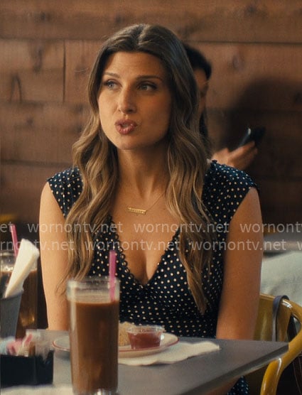 Rebecca's polka dot dress on Nobody Wants This