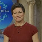 Stephanie's red ribbed tee on Today