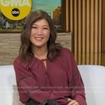 Juju’s red keyhole blouse on Good Morning America