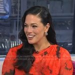 Ashley Graham’s red floral mesh dress on Today