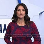 Maria’s red and purple floral dress on Today