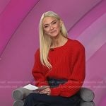 Zanna Roberts Rassi’s red ribbed sweater and jeans on Today