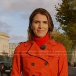Molly Hunter’s orange trench coat on Today