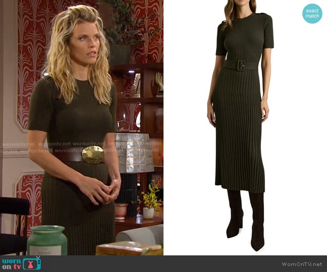 Reiss Vida Rib Sweater Dress worn by Catherina Greene (AnnaLynne McCord) on Days of our Lives