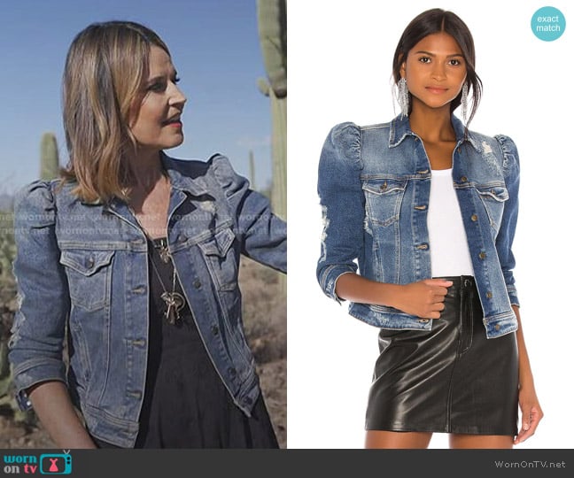 Retrofete Ada Denim Jacket worn by Savannah Guthrie on Today