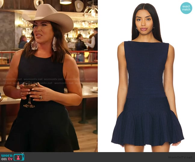 Retrofete Audrina Dress worn by Emily Simpson on The Real Housewives of Orange County
