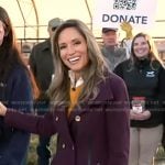 Rhiannon’s purple coat on Good Morning America