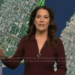 Heather's burgundy cable knit dress on Good Morning America