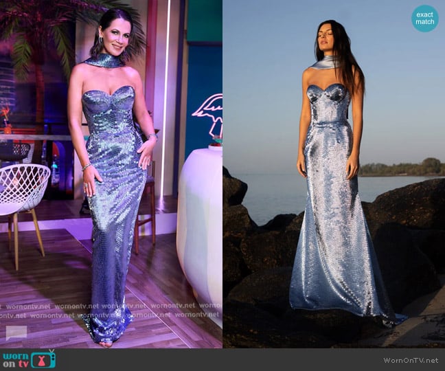 River & Rose Sequin Gown worn by Julia Lemigova (Julia Lemigova) on The Real Housewives of Miami