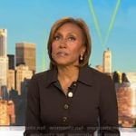 Robin’s brown long sleeve polo dress on Good Morning America