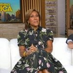Robin’s black floral puff sleeve shirtdress on Good Morning America