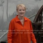 Ronnie’s red collared top on General Hospital