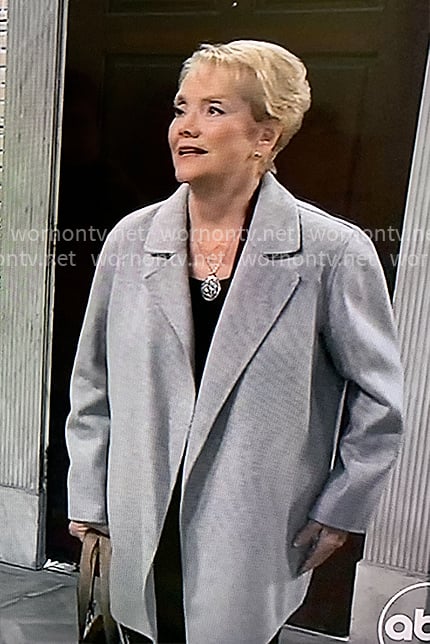 Ronnie’s grey coat on General Hospital