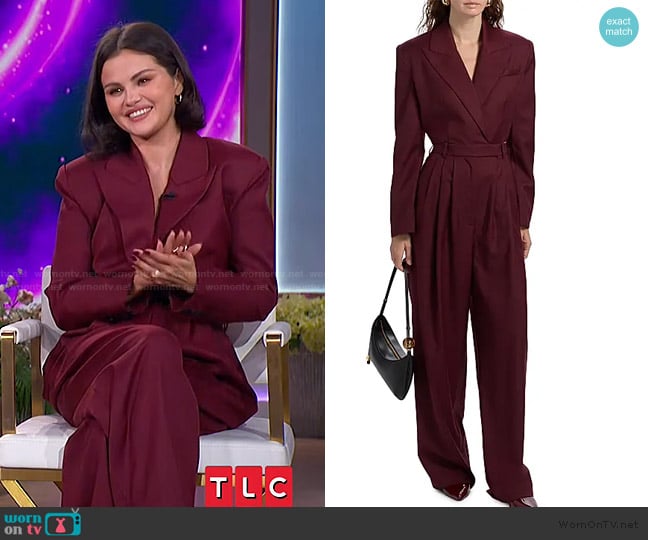 Ronny Kobo Michelle Blazer Jumpsuit worn by Selena Gomez on The Jennifer Hudson Show