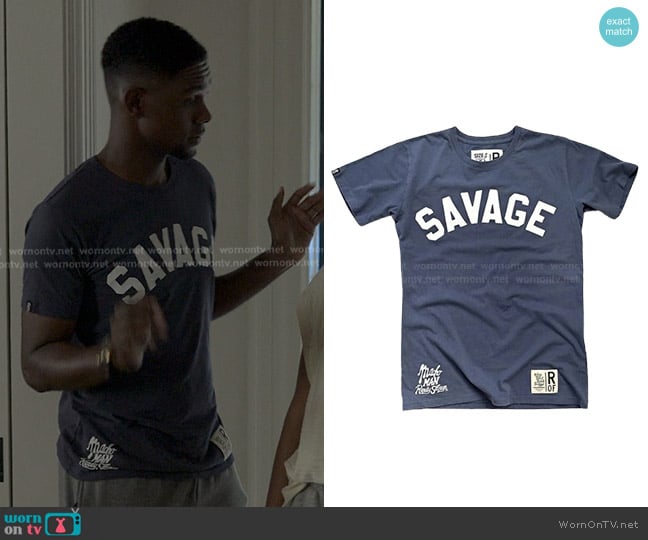 Roots of Fight Macho Man Savage Tee worn by Alex Hill (Myles Evans) on Reasonable Doubt