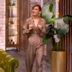 Rose Byrne’s brown printed jumpsuit on The View