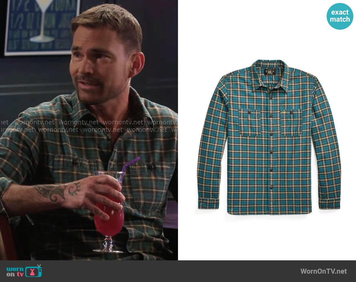 RRL Cameron Plaid Sport Shirt worn by Gabriel (Seann William Scott) on Shifting Gears