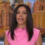 Shirleen’s pink ruched dress on Good Morning America