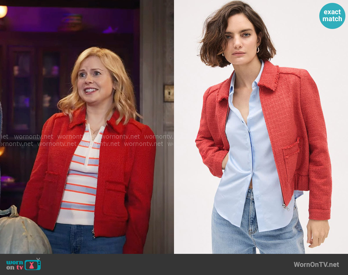 RW&CO Tweed Jacket worn by Sam (Rose McIver) on Ghosts