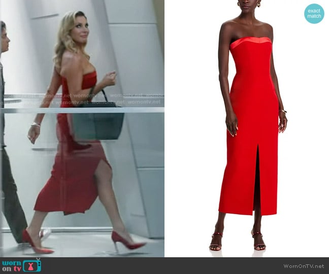 Tricia’s red strapless dress on 9-1-1 Tricia’s red strapless dress on 9-1-1