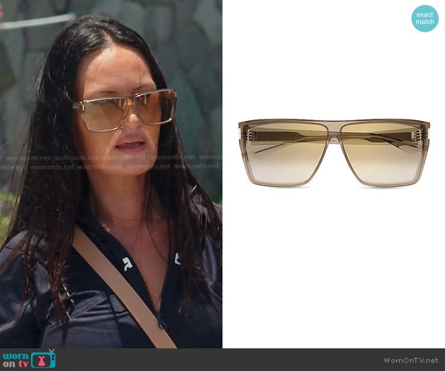 Saint Laurent Bold Contour 64MM Square Sunglasses worn by Lisa Barlow on The Real Housewives of Salt Lake City