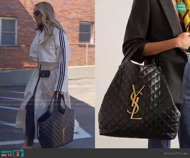 Saint Laurent Icare Embellished Quilted Leather Tote worn by Heather Gay on The Real Housewives of Salt Lake City