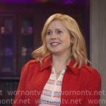 Sam’s red tweed jacket on Ghosts